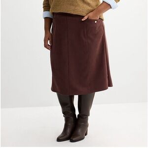 Plus size Croft and barrow faux suede midi skirt